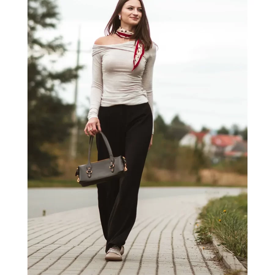 Sneakersy Minimalistyczne "Paris Chic" – Skóra Taupe