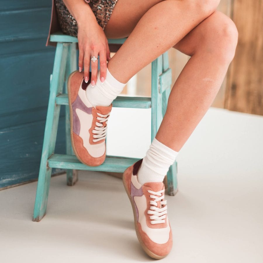 Sneakersy "Pastel Dusk" – Róż, Liliowy & Biały
