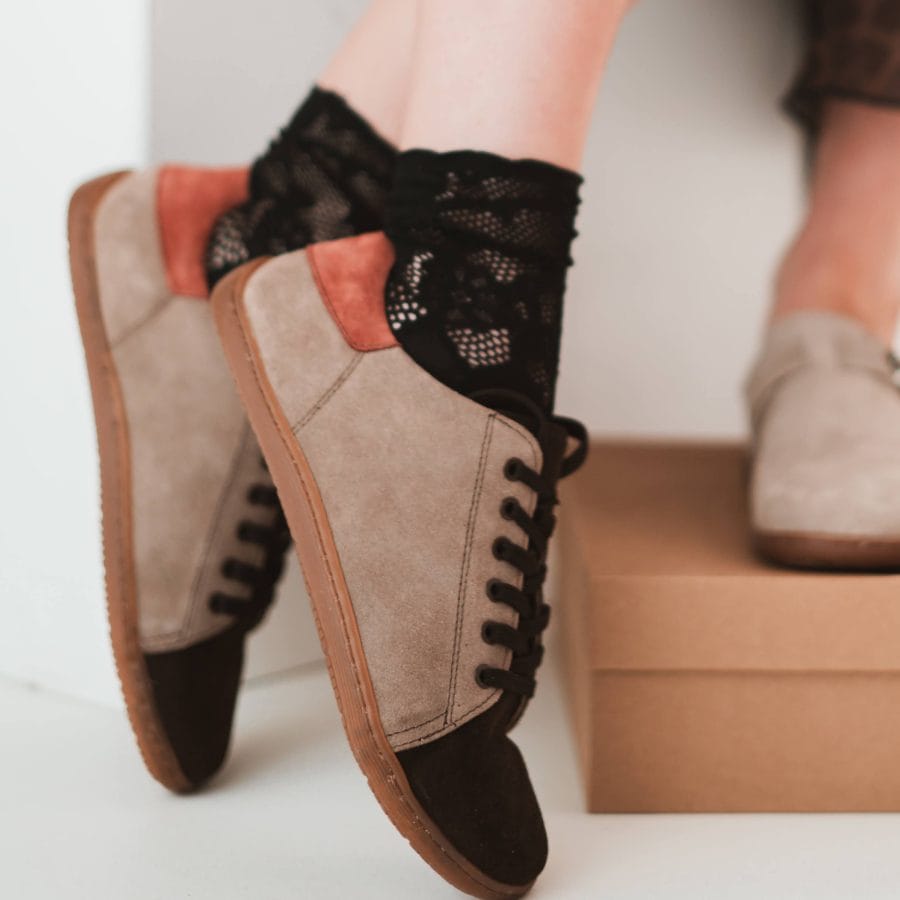 Sneakersy Skórzane "Urban Explorer" – Beż & Brąz