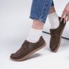 Brązowe Zamszowe Półbuty typu "Barefoot" – Naturalny Komfort i Miejski Styl