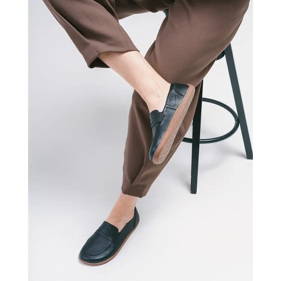 Urban Comfort Loafers - Eleganckie Skórzane Barefooty - obrazek 2