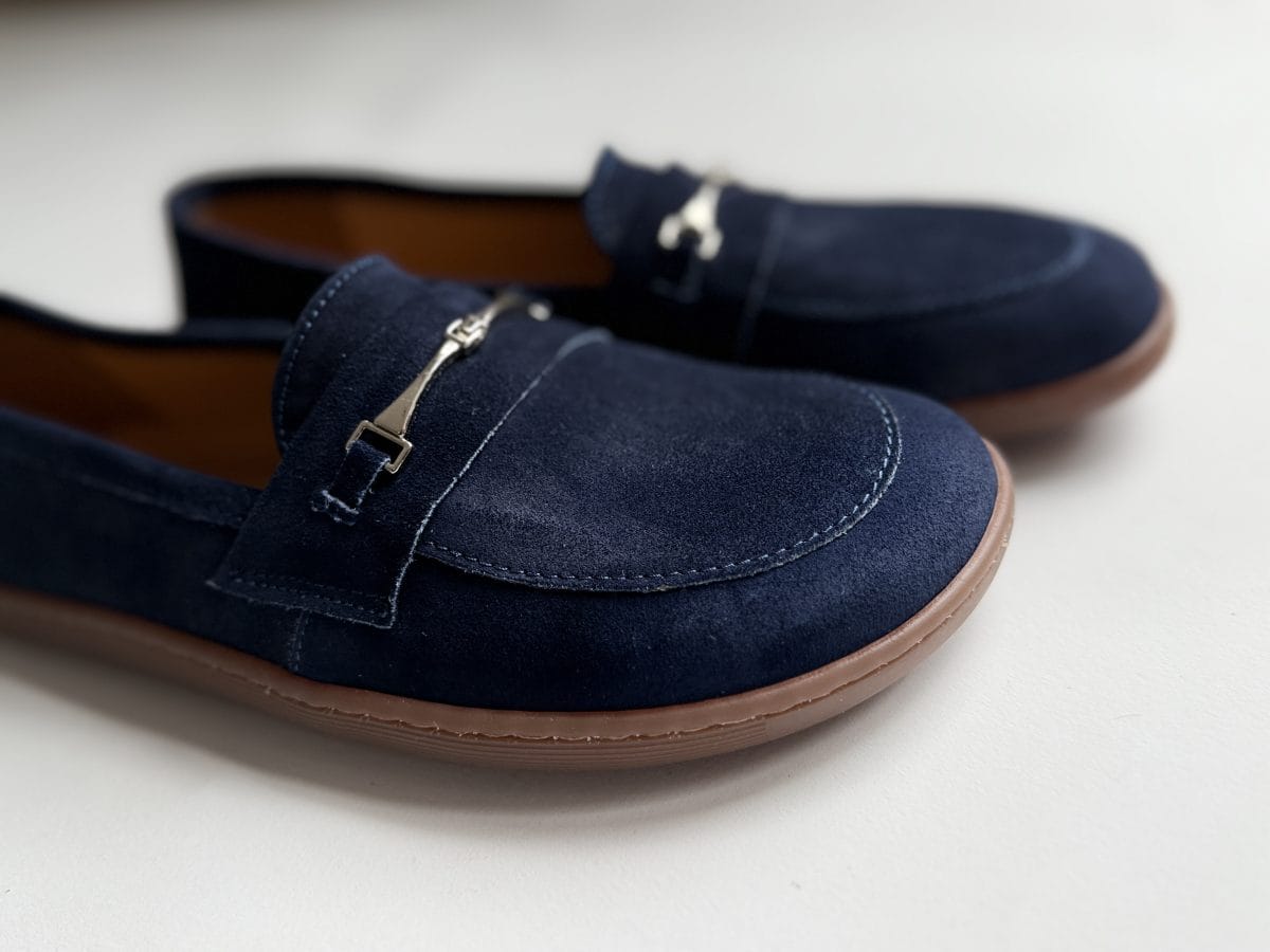 Mokasyny Rita - granatowy Barefoot ze ozdobnym detalem - obrazek 4